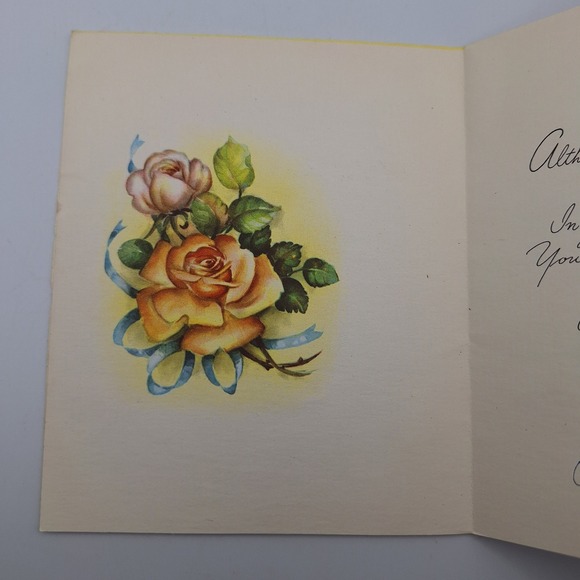 Vintage Forget Me Not Card Happy Birthday To You Floral Roses Sentiments - Picture 5 of 8